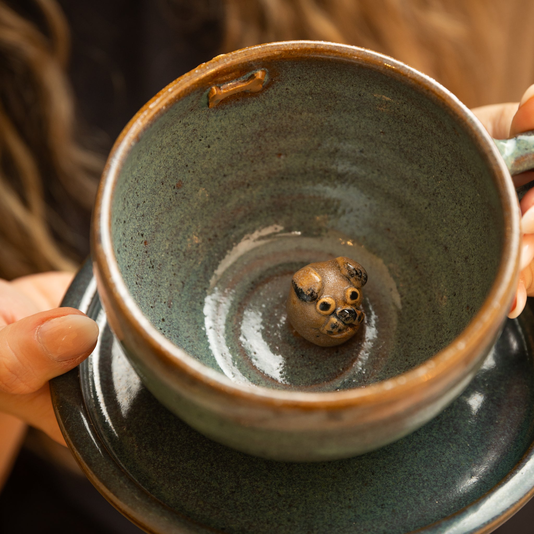 TAZA DE CERÁMICA ARTESANAL - ANIMALES