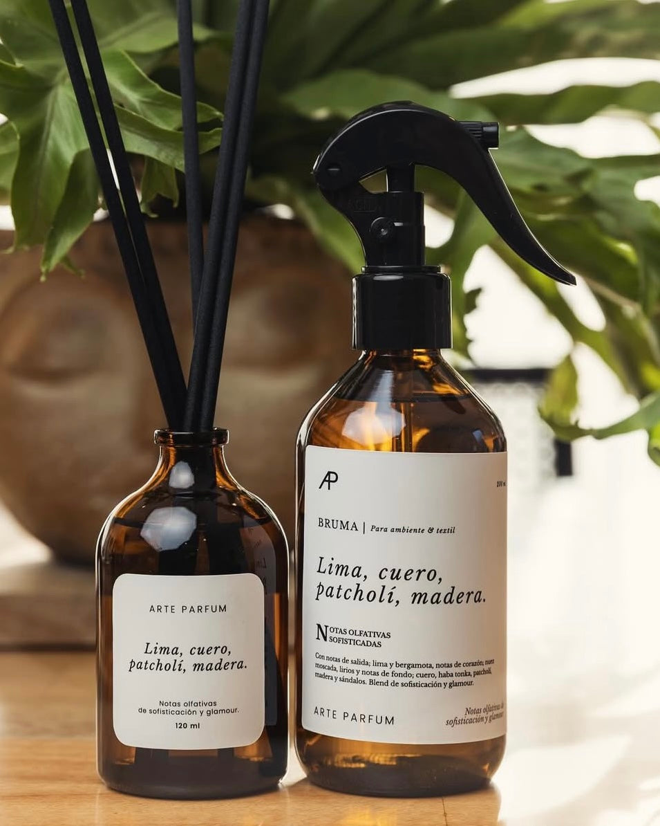 BRUMA AMBIENTE Y TEXTIL - LIMA, CUERO, PACHOLI Y MADERA