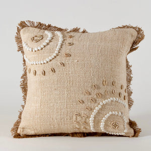 ALMOHADON LINO Y CARACOLES BORA BORA III - 45 x 45