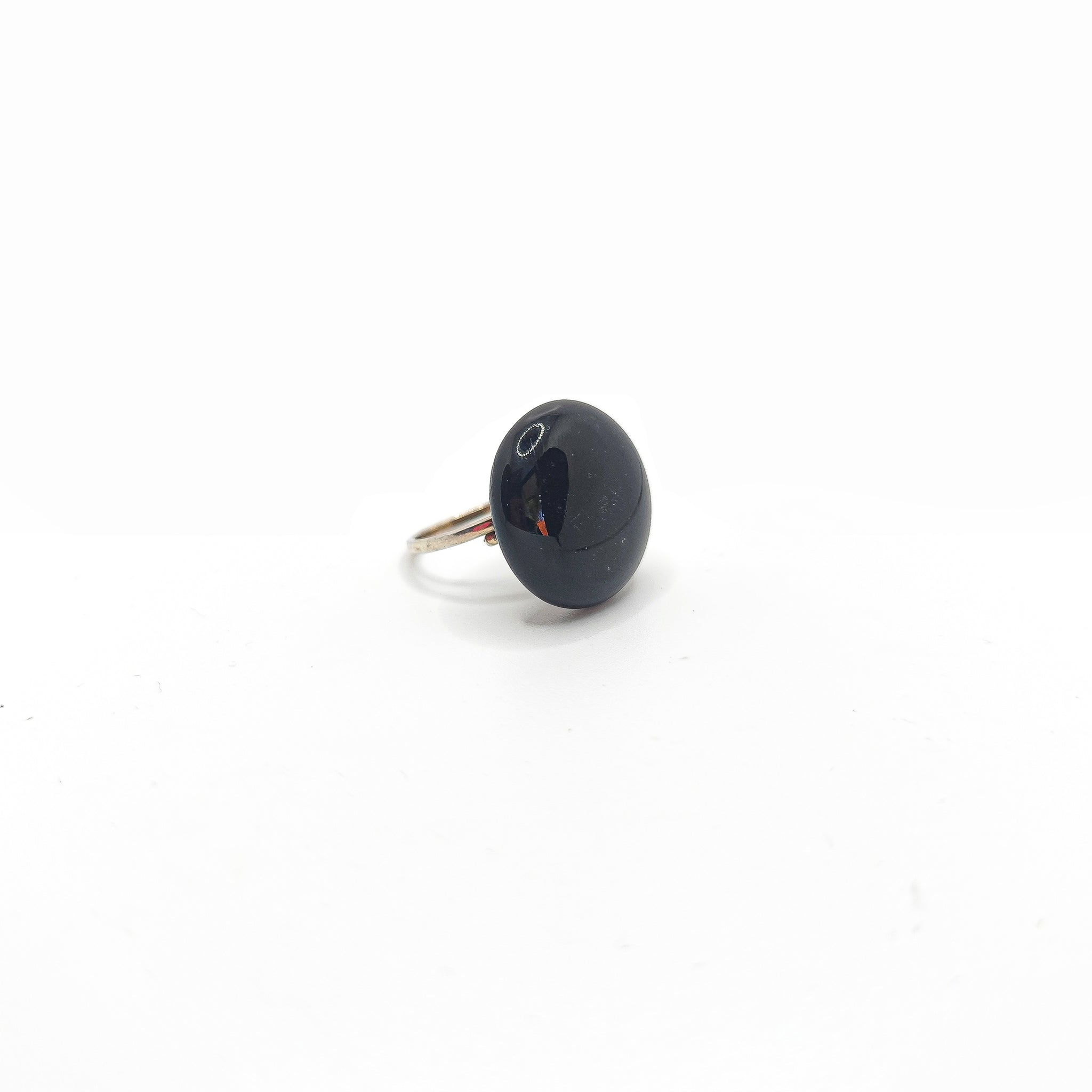 Anillo Redondo Color Negro  Colección Bloom