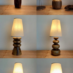 LÁMPARAS VELADORES DE MADERA NACIONAL ARTESANAL