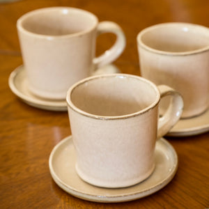 SET DE TAZAS ESPRESSO DE CERÁMICA ARTESANAL - CREMA