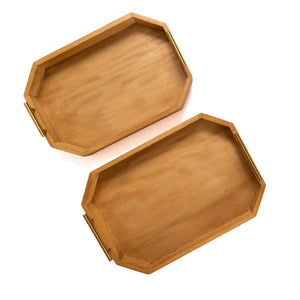 SOLID WOODEN HONEY TRAY WITH HEXAGONAL PROFILE