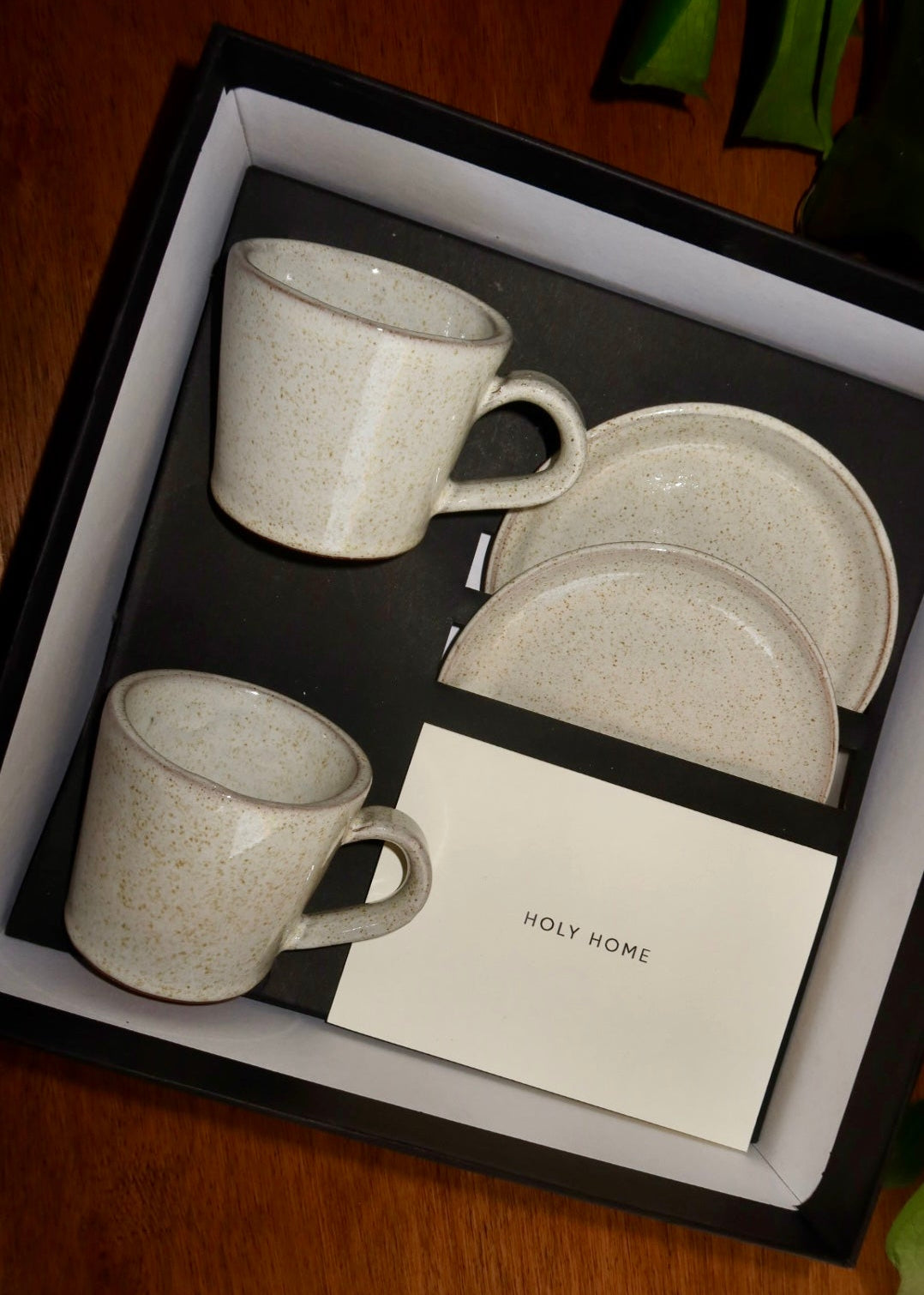 CAJA PREMIUM DE 2 TAZAS CAFÉ DE CERÁMICA ARTESANAL ARENA