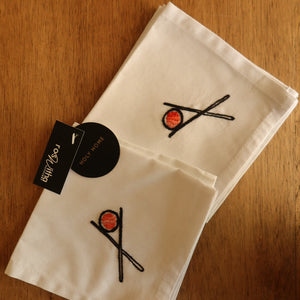 SERVILLETAS BORDADAS DE ALGODÓN TAMAÑO COCKTAIL 30 x 30 (PACK DE 4) - SELECCIONE DISEÑO