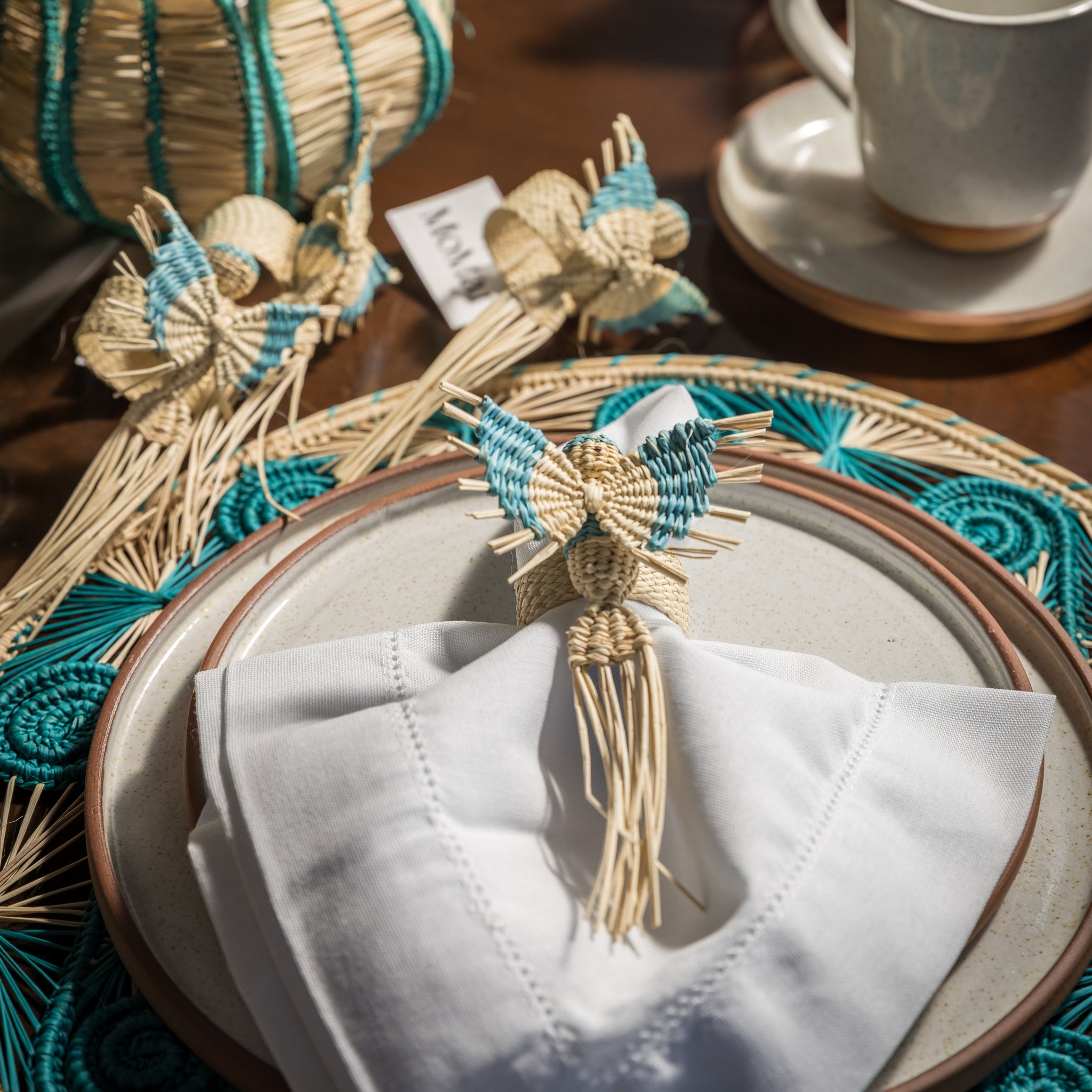 SET 4 HANDMADE COASTERS