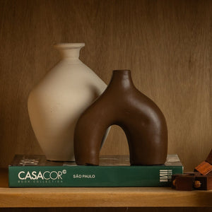 BRUNA CHOCOLATE VASE - M