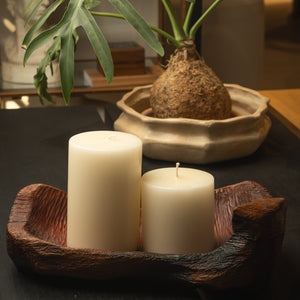 CUENCOS DE MADERA RAÍZ TEXTURIZADA