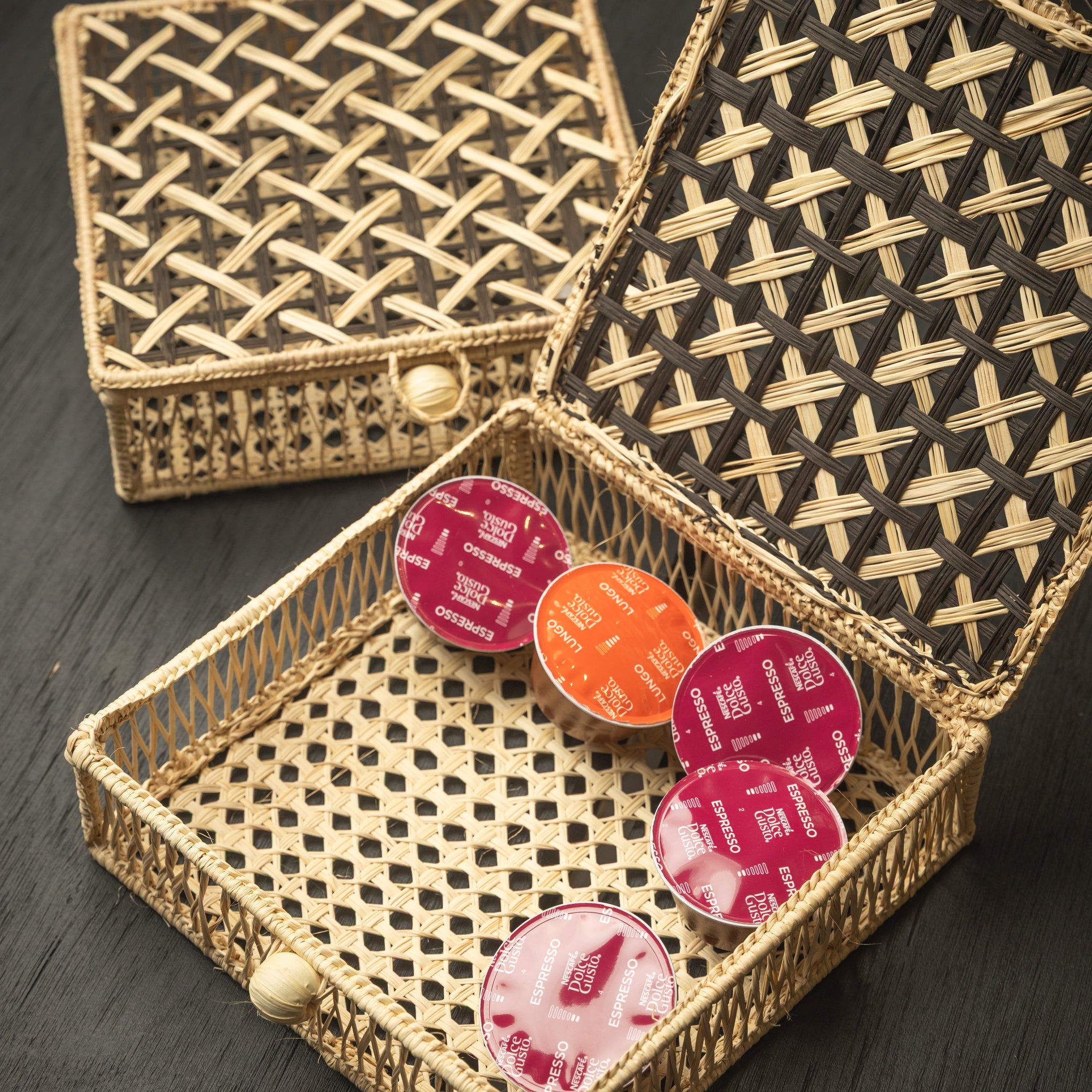 WOVEN DECORATIVE BASKET