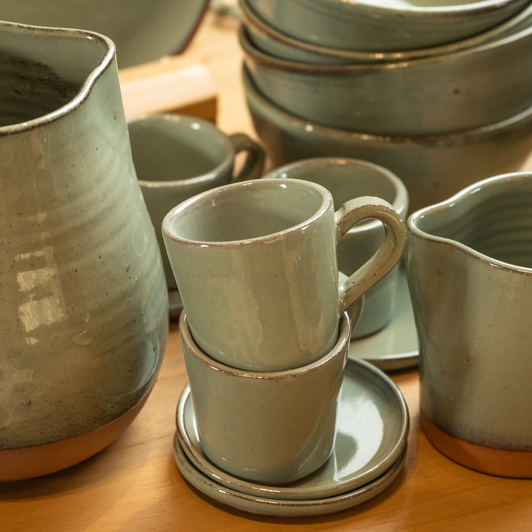 SET DE TAZAS ESPRESSO DE CERÁMICA ARTESANAL - LAUREL