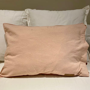 BED PILLOWCASE WITH TIES - TUSOR PINK